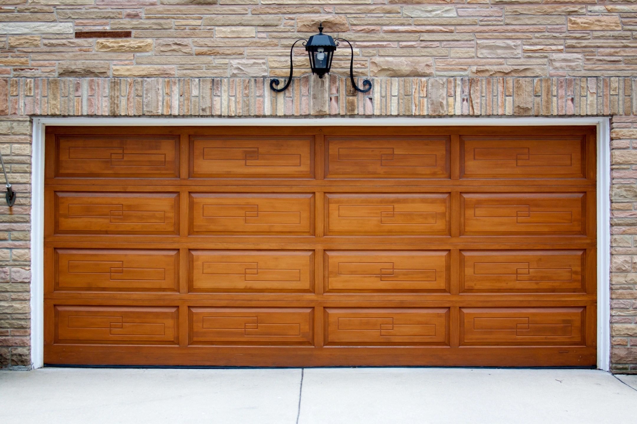 Modern farmhouse garage wooden door